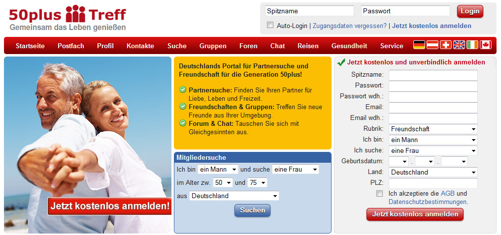 50plus-Treff Screenshot