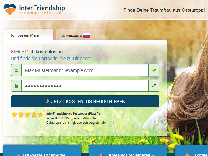 Anmeldung bei Interfriendship